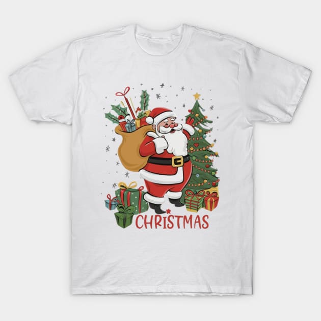Christmas Santa T-Shirt by Abelfashion